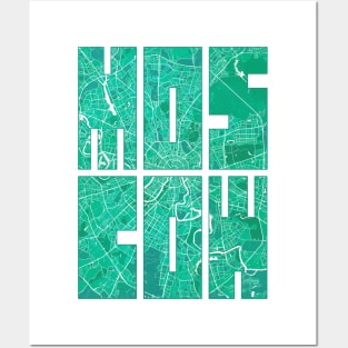 Moscow, Russia City Map Typography - Watercolor Posters and Art